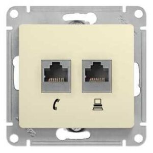 glossa-rozetka-dvoynaya-rj11-rj45-kat-5e-mehanizm-bezhevyiy